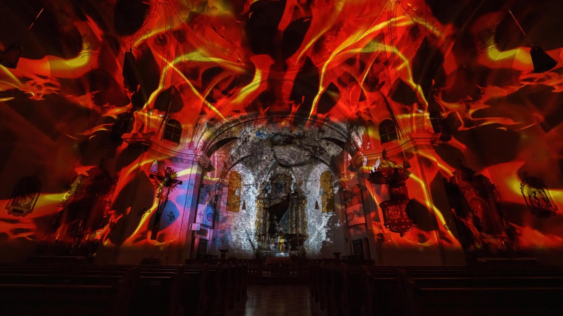 LichtOper ZwischenWelten im Rahmen des Festivals LichtPfade Kiefersfelden,  Ingo Bracke (c) VG Bildkunst Fotos: Jessica Fleißig und Elsner Fotografie